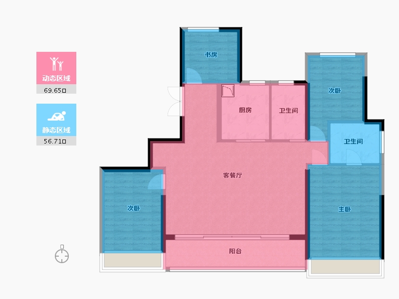 浙江省-温州市-阳光城招商檀境-114.39-户型库-动静分区