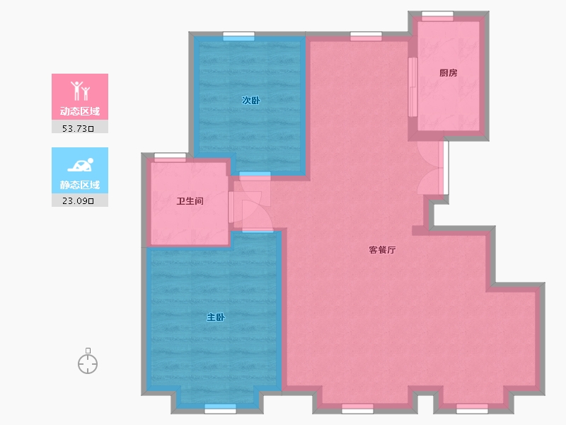 天津-天津市-中建玖棠府-68.79-户型库-动静分区