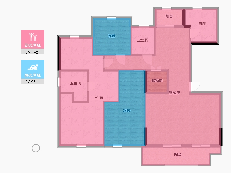 浙江省-湖州市-汎港润合-122.00-户型库-动静分区