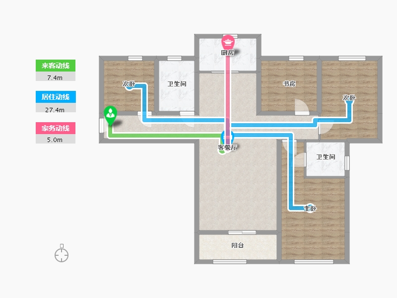 河南省-郑州市-紫熙苑-112.88-户型库-动静线