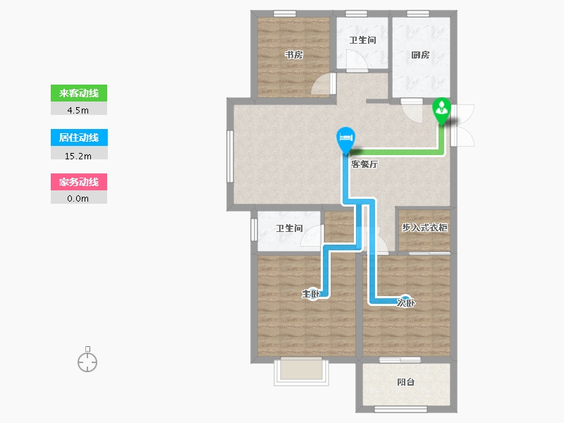 江苏省-徐州市-天鸿水岸景城-98.00-户型库-动静线