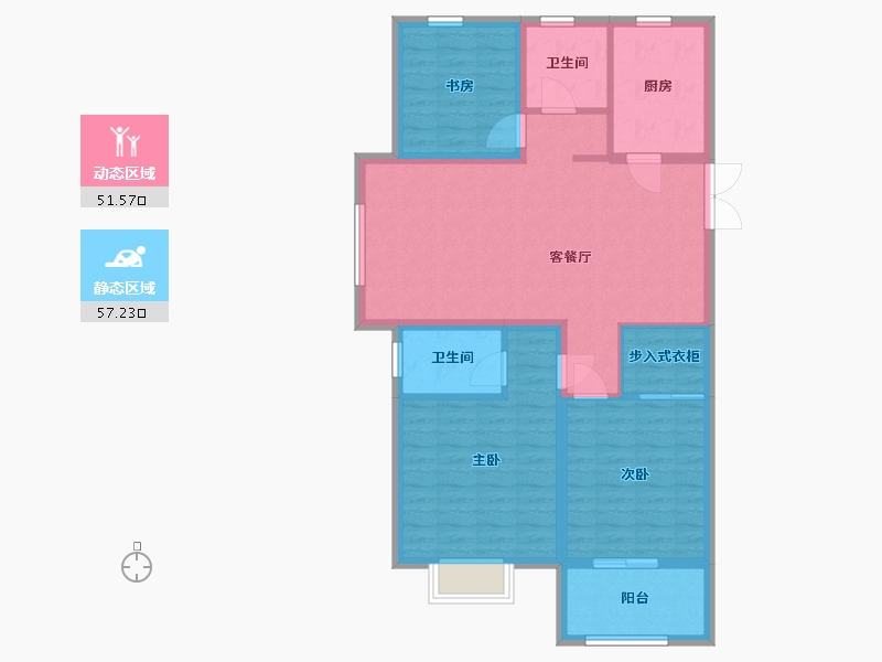 江苏省-徐州市-天鸿水岸景城-98.00-户型库-动静分区