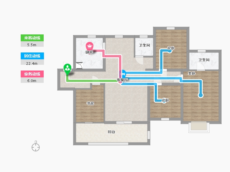 陕西省-西安市-绿地与湖-112.01-户型库-动静线