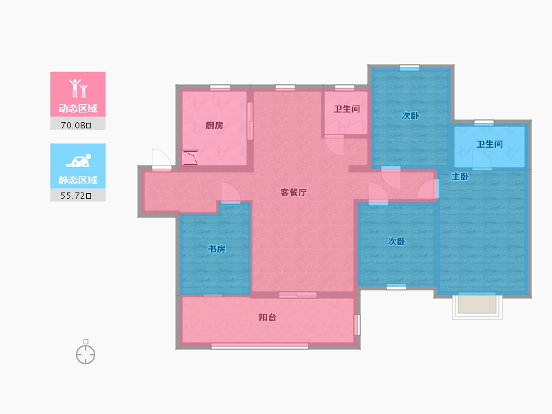 陕西省-西安市-绿地与湖-112.01-户型库-动静分区