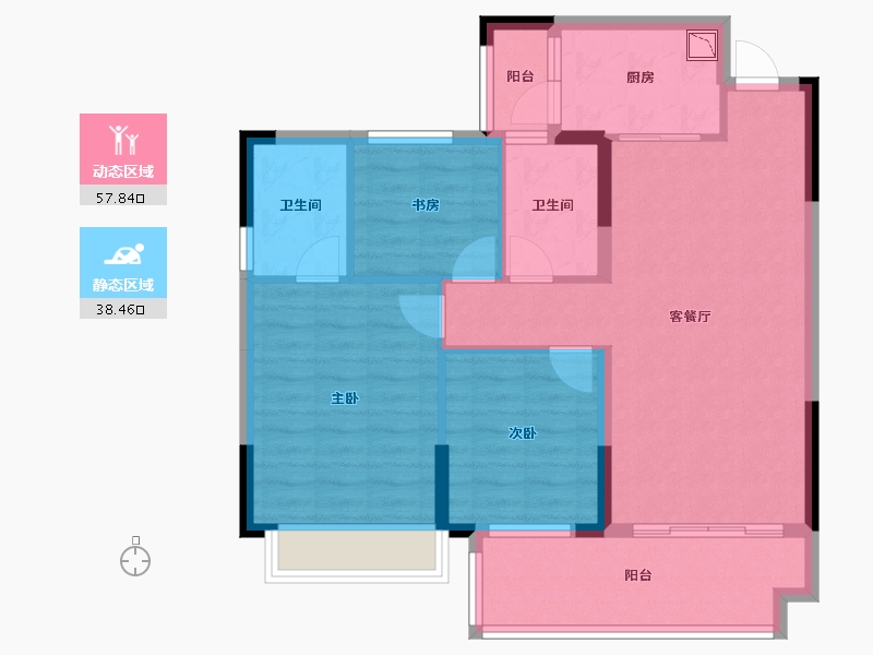 四川省-南充市-春风湖畔居-86.10-户型库-动静分区