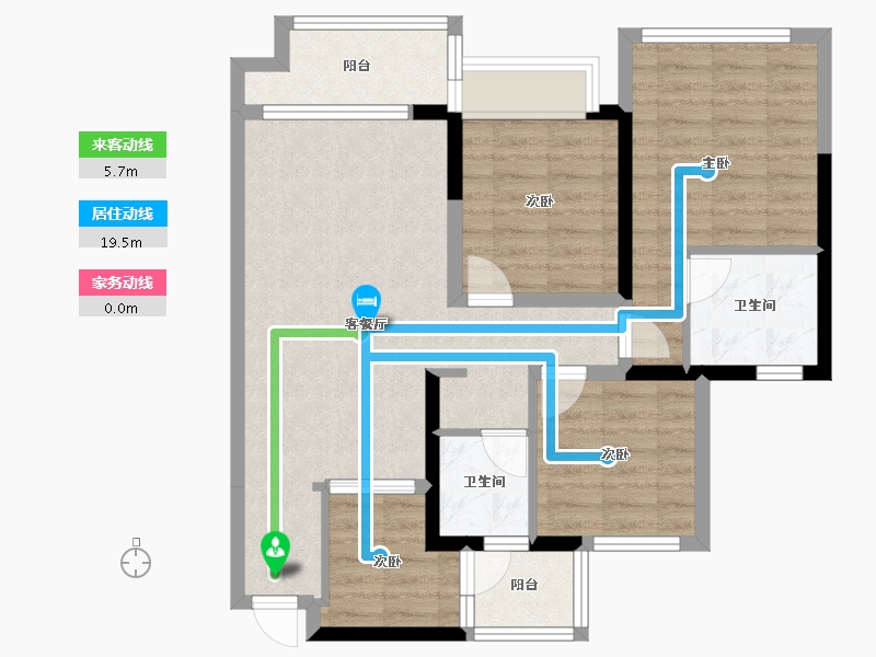 四川省-南充市-领地天屿-79.32-户型库-动静线