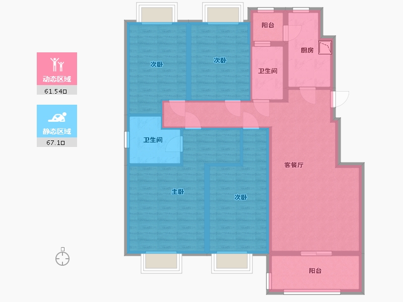 江西省-景德镇市-望陶南苑-114.61-户型库-动静分区