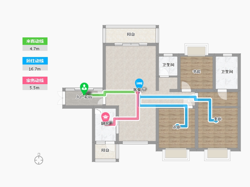 贵州省-贵阳市-一号大院-97.57-户型库-动静线