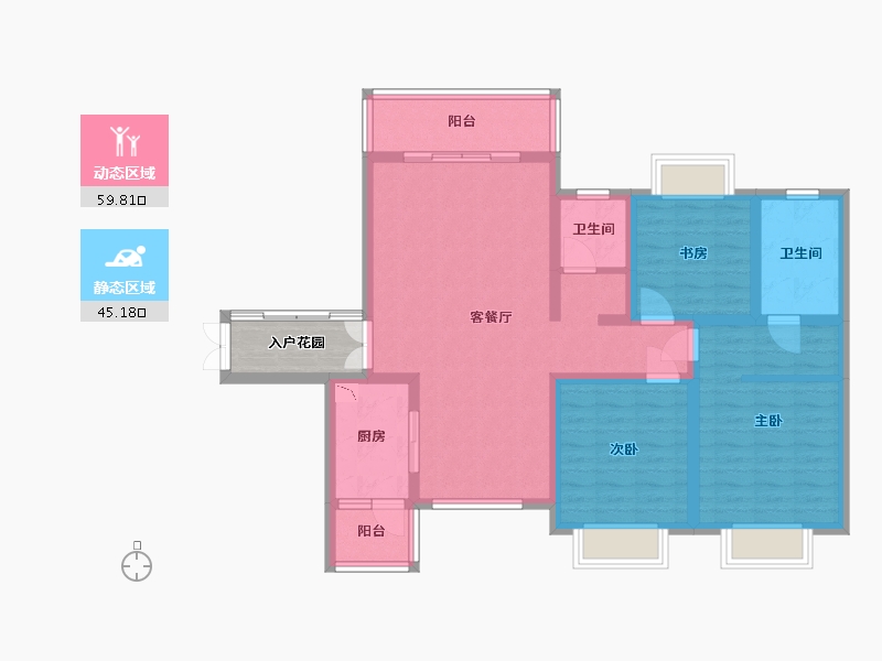 贵州省-贵阳市-一号大院-97.57-户型库-动静分区