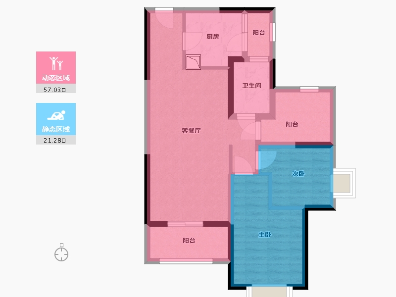 广东省-惠州市-新华联广场-68.51-户型库-动静分区