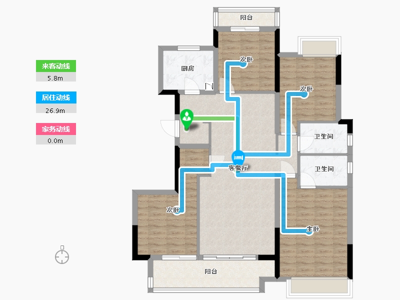 广东省-梅州市-保利江南和府-112.79-户型库-动静线