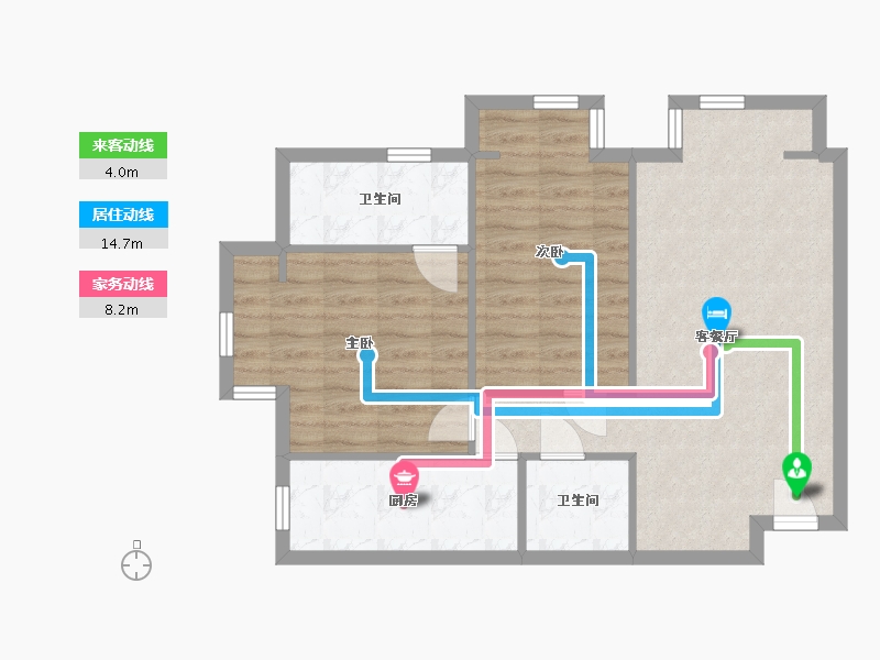 河北省-廊坊市-首尔甜城-71.01-户型库-动静线