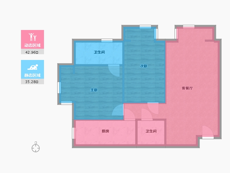 河北省-廊坊市-首尔甜城-71.01-户型库-动静分区