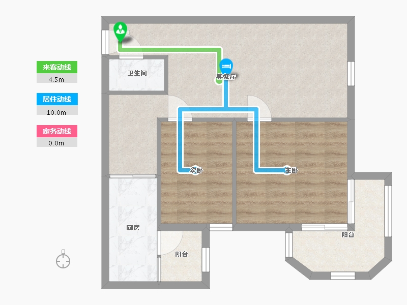 北京-北京市-晨光家园-61.03-户型库-动静线