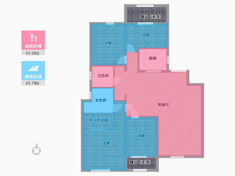 河南省-开封市-香榭华庭-123.71-户型库-动静分区