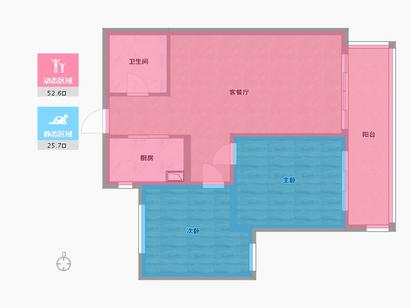 河北省-石家庄市-东城国际-70.14-户型库-动静分区