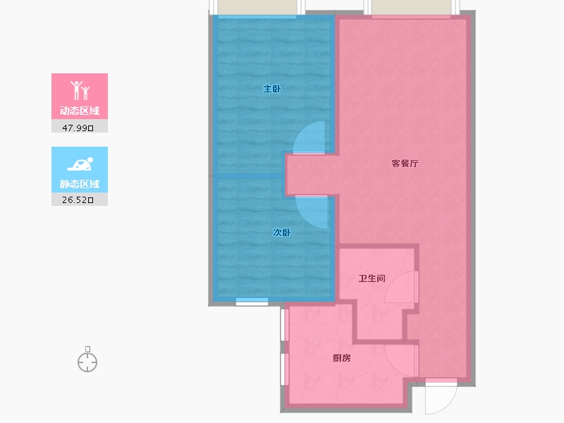 天津-天津市-富力又一城-67.00-户型库-动静分区