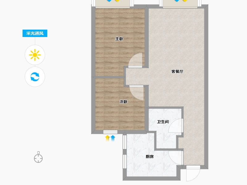 天津-天津市-富力又一城-67.00-户型库-采光通风