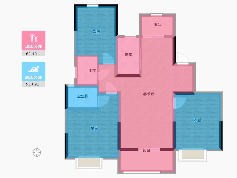 河南省-郑州市-海龙钰苑-102.01-户型库-动静分区