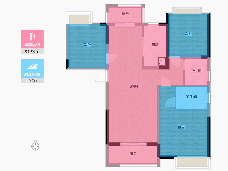 湖北省-武汉市-保利上城-85.40-户型库-动静分区