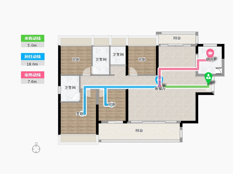 广东省-惠州市-中洲华昕府-128.09-户型库-动静线