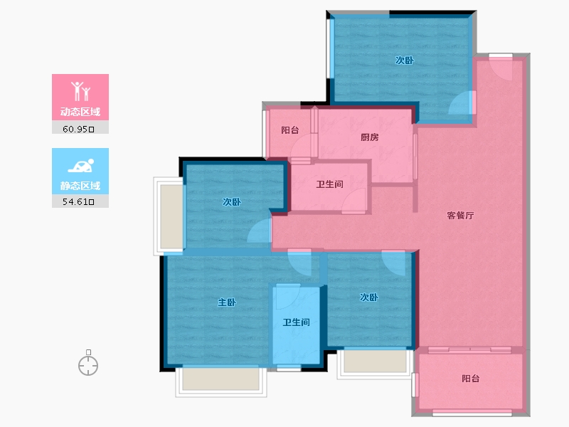 广东省-湛江市-盛和园-102.87-户型库-动静分区