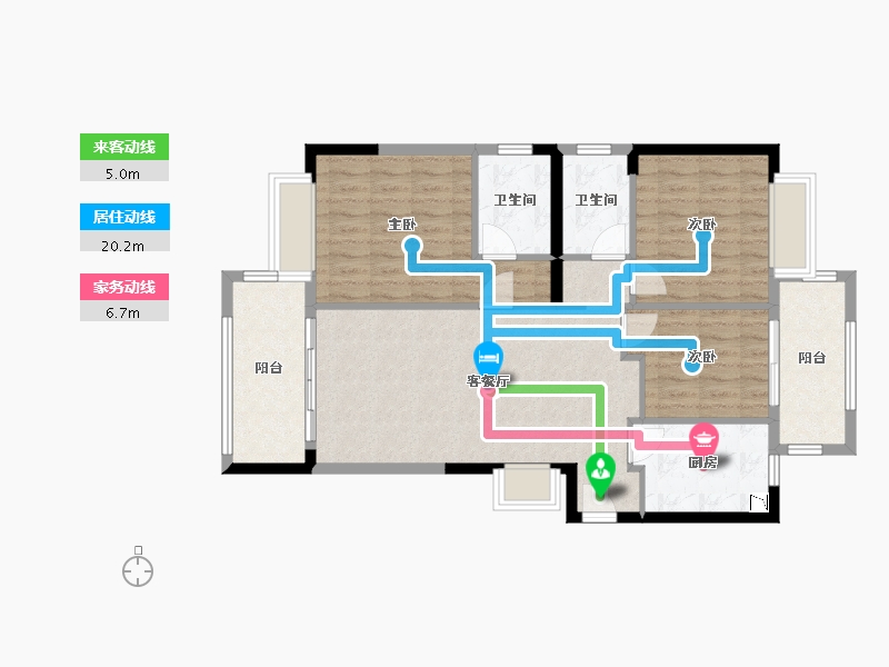 福建省-泉州市-刺桐春晓-90.85-户型库-动静线