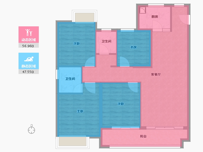 江西省-赣州市-天空之城-93.81-户型库-动静分区