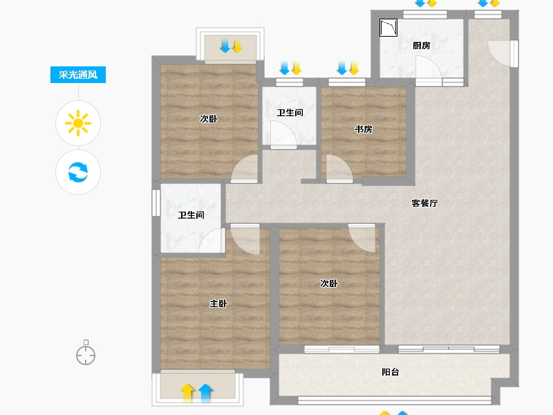 江西省-赣州市-天空之城-93.81-户型库-采光通风