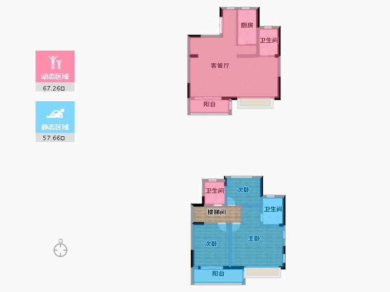 陕西省-西安市-中梁国宾府-118.38-户型库-动静分区