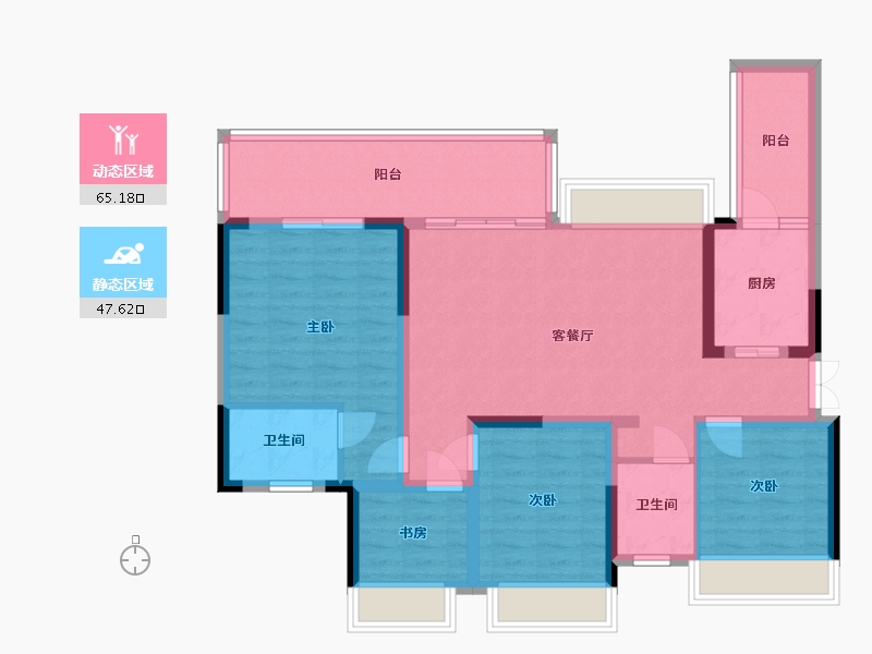 四川省-绵阳市-东辰澜悦-100.20-户型库-动静分区