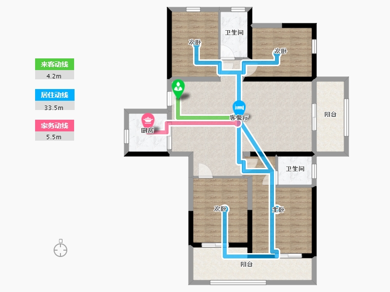 湖北省-咸宁市-海德公馆-112.27-户型库-动静线