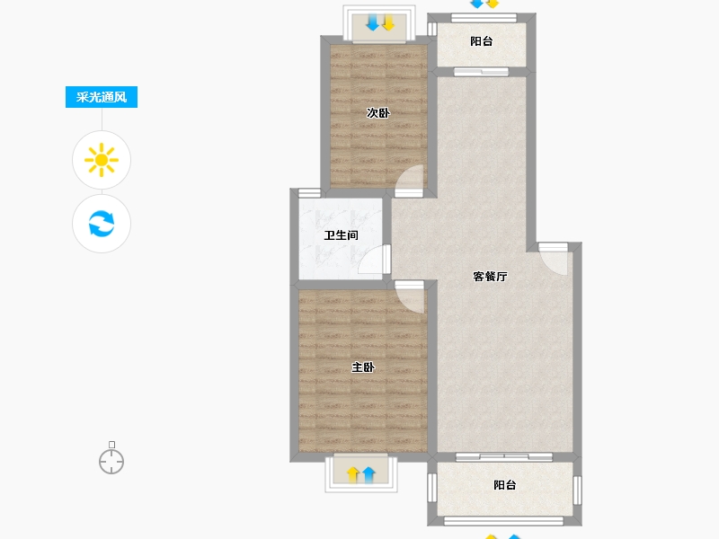 广西壮族自治区-桂林市-水岸新城-78.25-户型库-采光通风