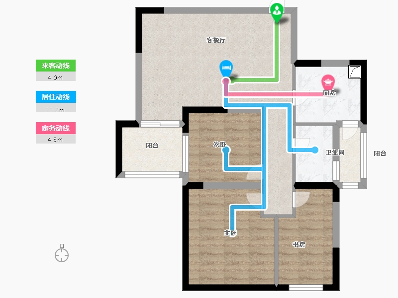 安徽省-滁州市-凯迪塞拉河畔-69.99-户型库-动静线