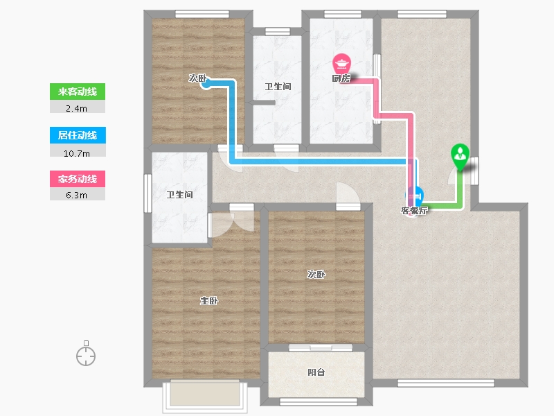 山东省-潍坊市-翰庭家园-118.00-户型库-动静线