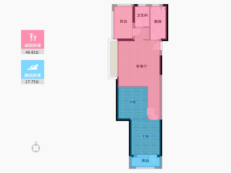 山东省-烟台市-中海知孚里-68.00-户型库-动静分区