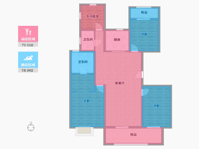 广西壮族自治区-南宁市-彰泰红-117.90-户型库-动静分区