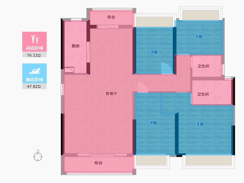 广东省-中山市-碧桂园御府-111.20-户型库-动静分区