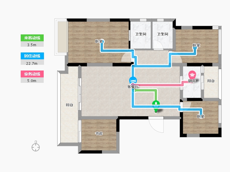 四川省-泸州市-金科博翠湾-102.08-户型库-动静线