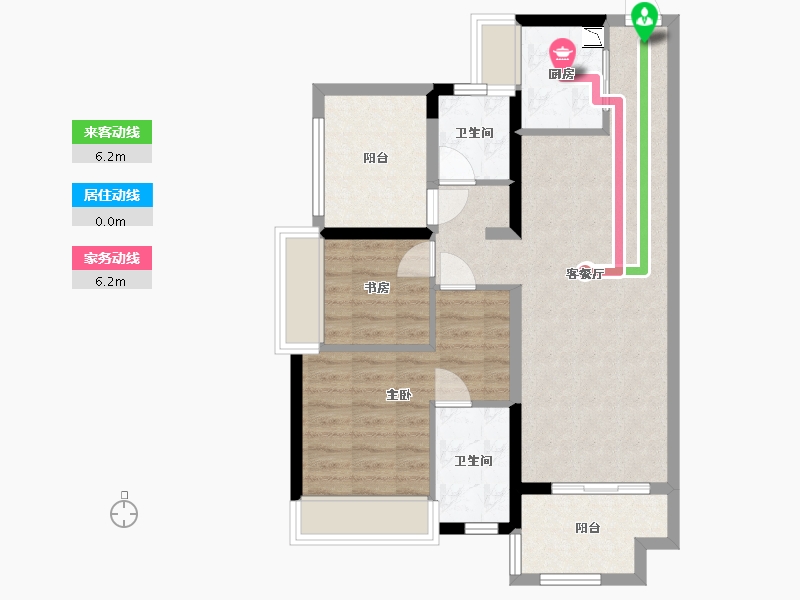 广东省-中山市-美的公馆-73.55-户型库-动静线