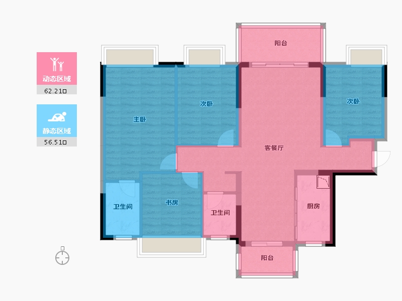 广西壮族自治区-南宁市-御景山-106.43-户型库-动静分区