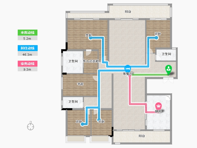 广西壮族自治区-南宁市-梦之岛江湾一品-261.63-户型库-动静线