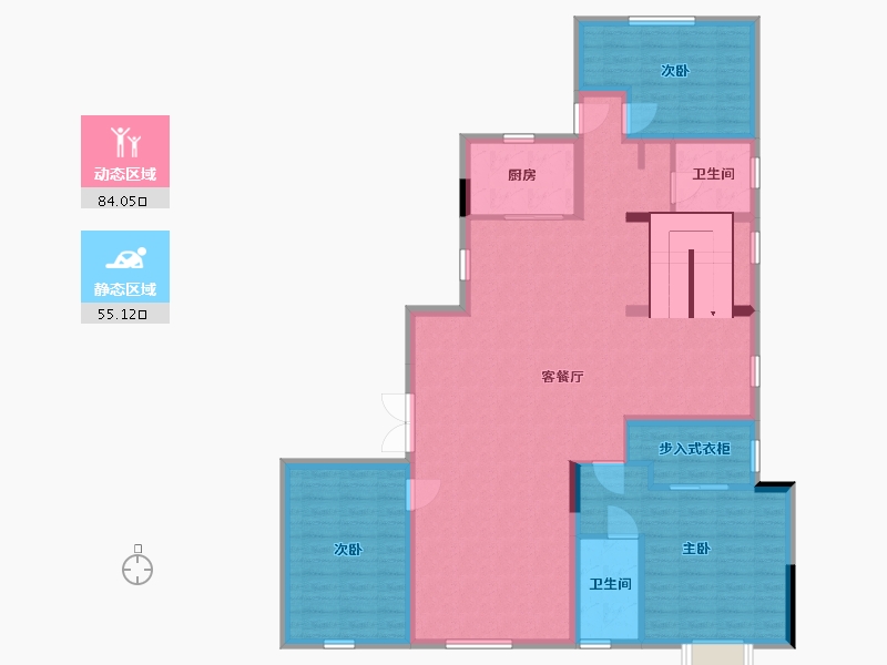 广西壮族自治区-南宁市-彰泰红-125.89-户型库-动静分区