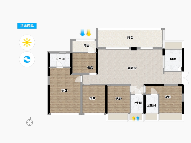 广东省-中山市-远洋世家-132.08-户型库-采光通风