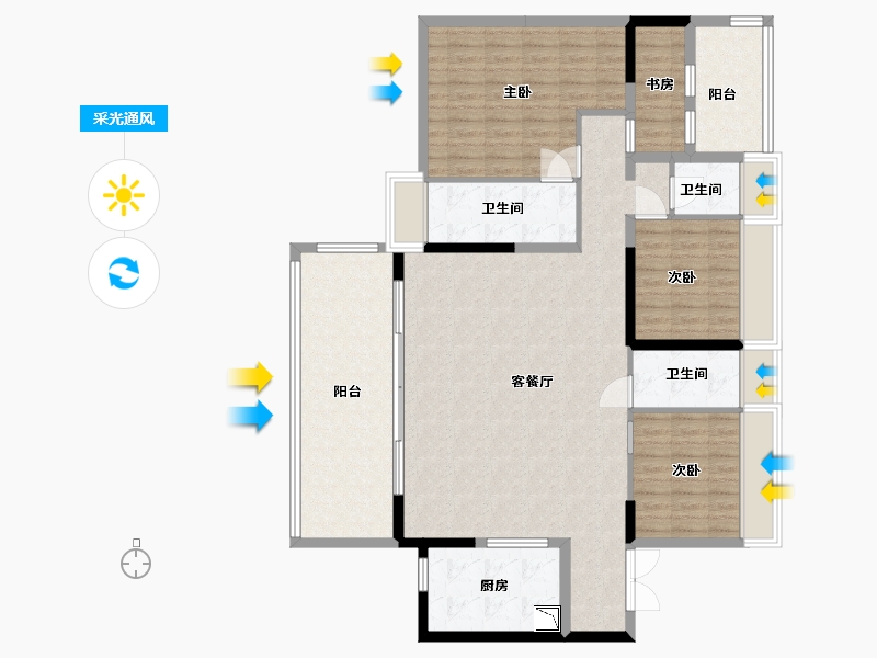 广东省-中山市-远洋世家-133.33-户型库-采光通风