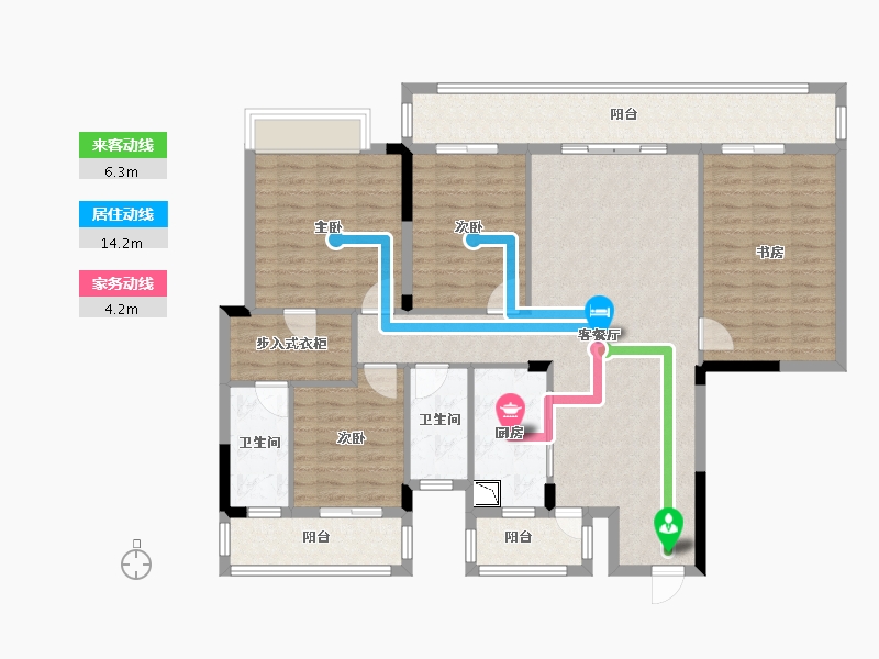 广西壮族自治区-南宁市-梦之岛江湾一品-130.31-户型库-动静线