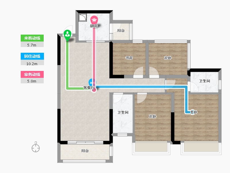 广西壮族自治区-南宁市-梦之岛江湾一品-99.18-户型库-动静线