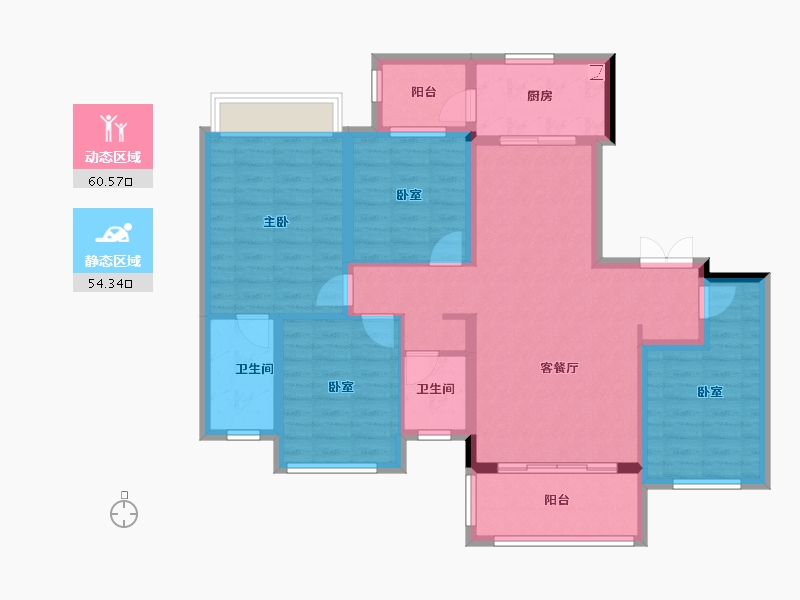 广西壮族自治区-贵港市-金科集美江上-102.19-户型库-动静分区