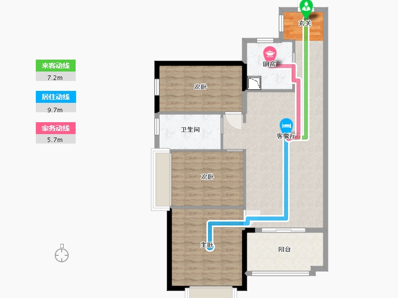 广东省-中山市-万科金色家园-96.00-户型库-动静线