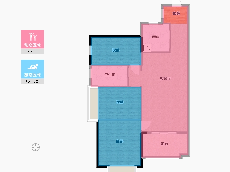 广东省-中山市-万科金色家园-96.00-户型库-动静分区